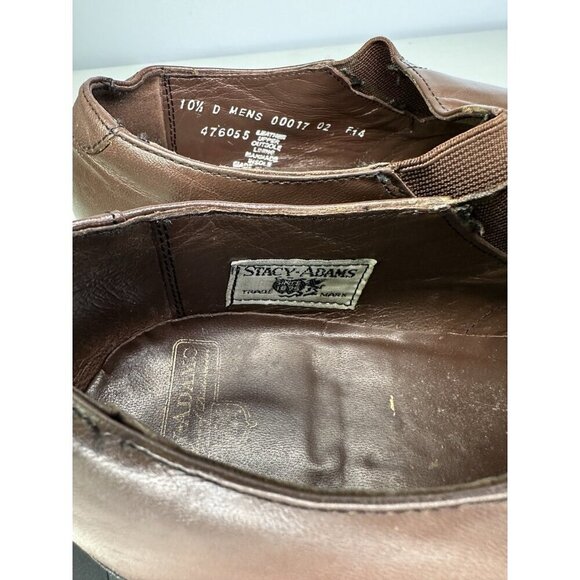 VINTAGE Stacy Adams Men\'s Brown Leather Loafers Size 10.5 D main image 7